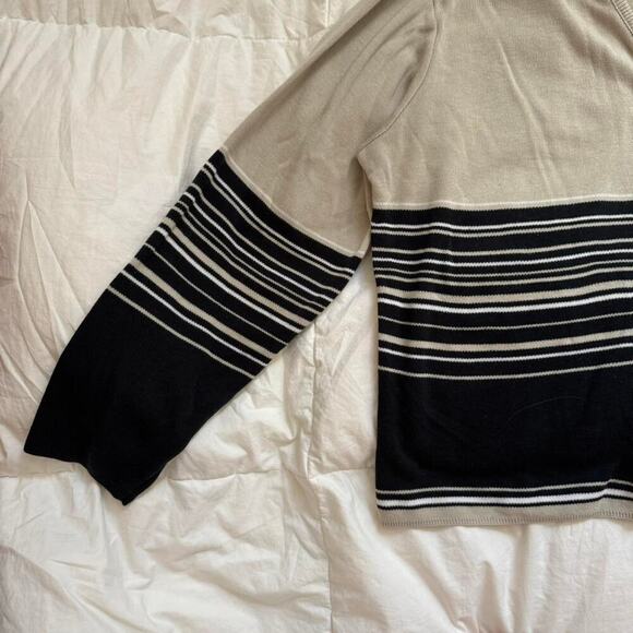 Vintage 90s oversized striped cardigan women’s large Bobbie brooks grunge baggy - Picture 4 of 8